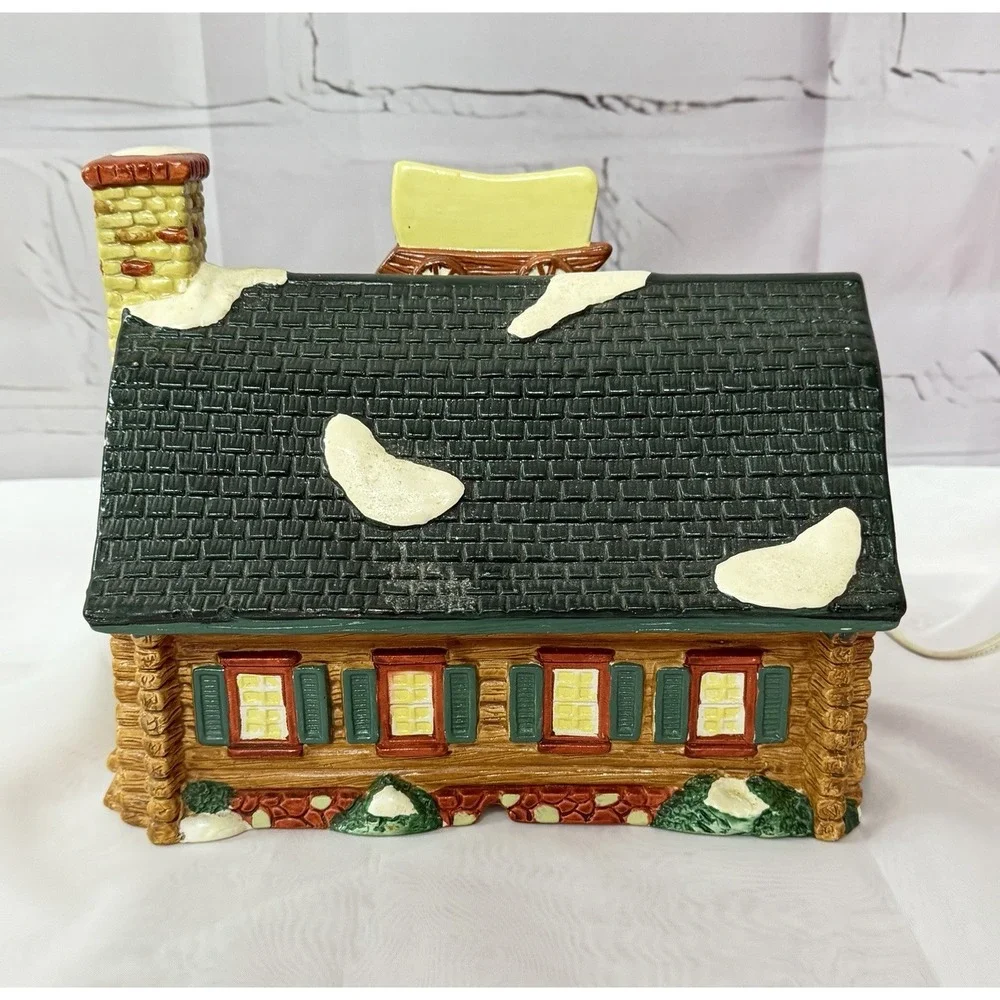 Vintage 1995 Santa's Best Chuck WagonCafe Illuminated Christmas Village Holiday